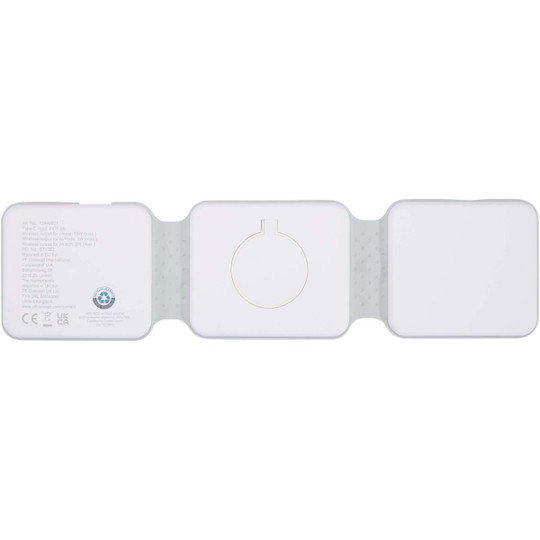 Armus 3-in-1 15W recycled plastic foldable wireless charger - EgotierPro 124498