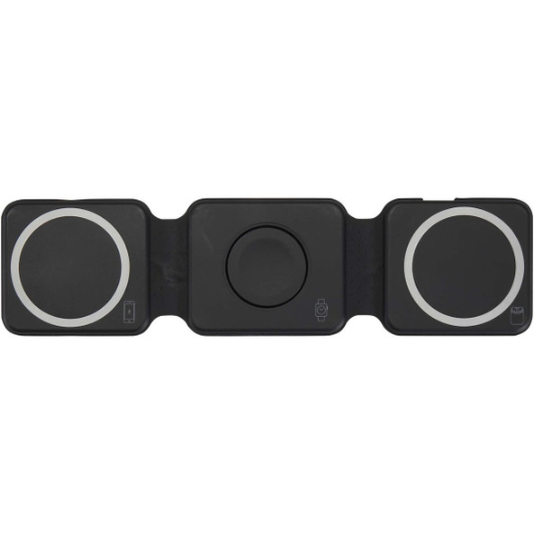 Armus 3-in-1 15W recycled plastic foldable wireless charger - EgotierPro 124498