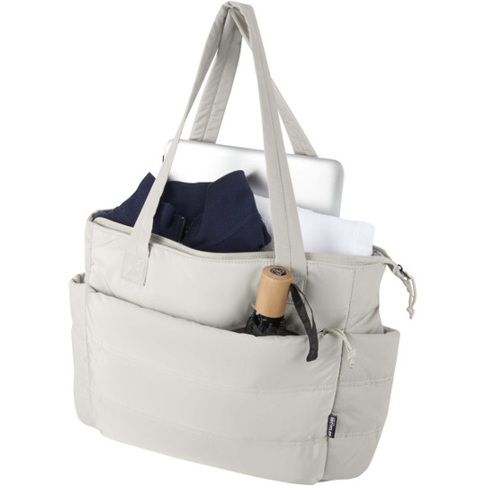 Puffer 15.6" GRS recycled laptop tote bag 18L  - EgotierPro 130116
