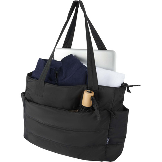Puffer 15.6" GRS recycled laptop tote bag 18L  - EgotierPro 130116