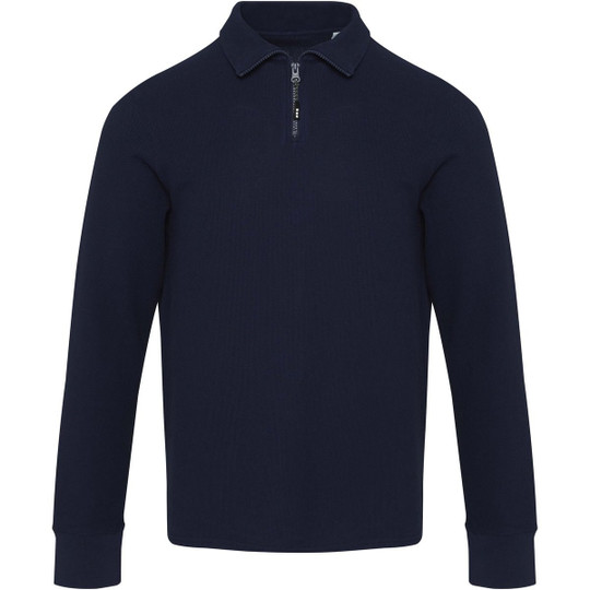 Elevate 39551 - Zeus langærmet unisex polo med halv lynlås