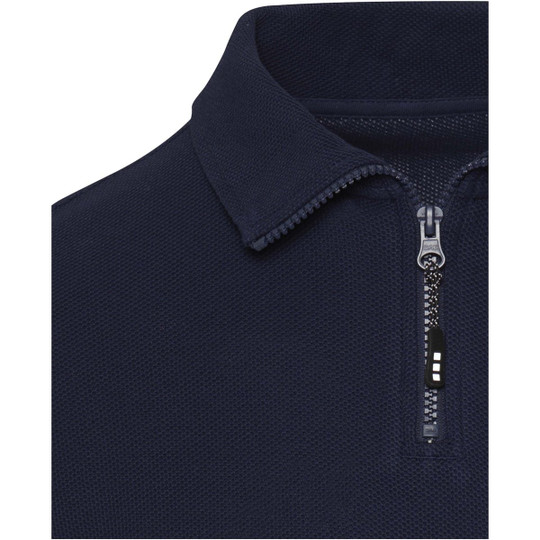 Elevate 39551 - Zeus langærmet unisex polo med halv lynlås