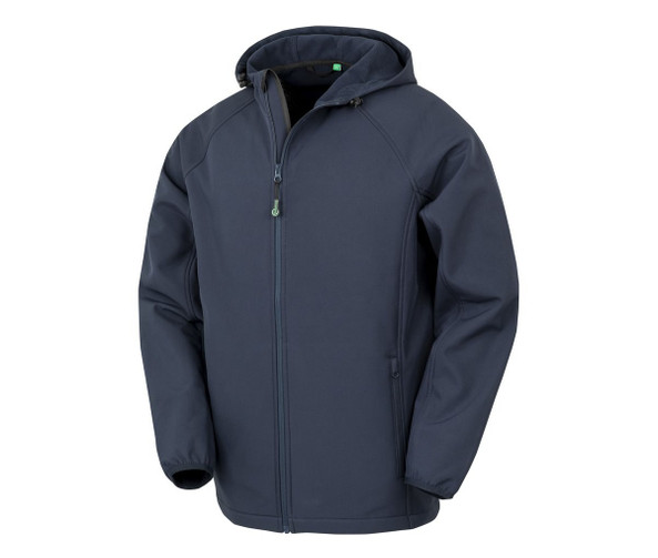 RESULT RS911M - RECYCLED 3-LAYER PRINTABLE HOODED SOFTSHELL