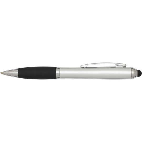 Nash RCS recycled plastic stylus ballpoint pen with coloured barrel and black grip (black ink) - EgotierPro 106457