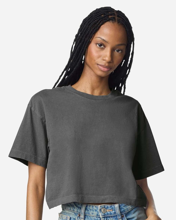 American Apparel 1302GD - Camiseta Cropped de Peso Pesado Teñida en Prenda para Mujer