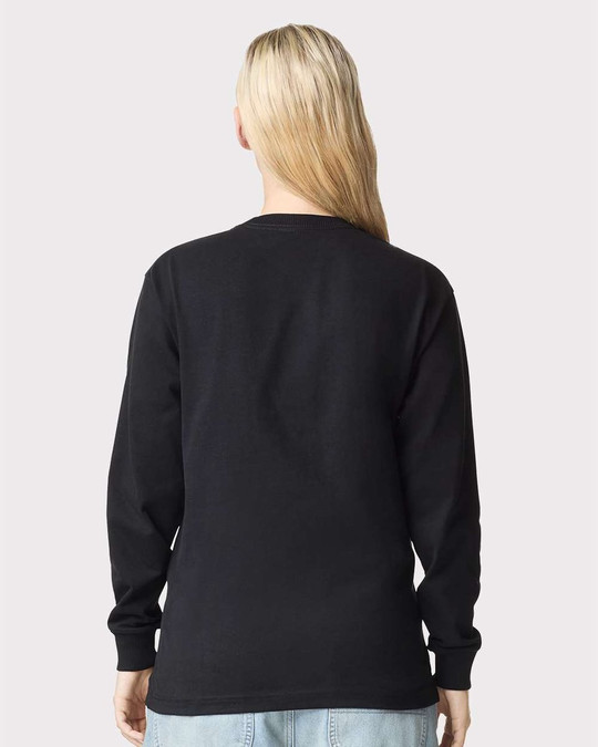 American Apparel 9410 - Camiseta de manga larga unisex super pesada con bolsillo