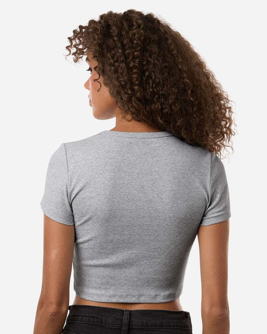 American Apparel BR210 - Women's Baby Rib Cropped Tee