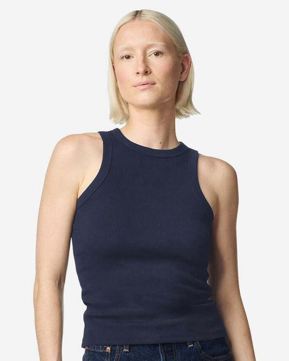 American Apparel BR2101 - Camiseta de tirantes de canalé fino para mujer