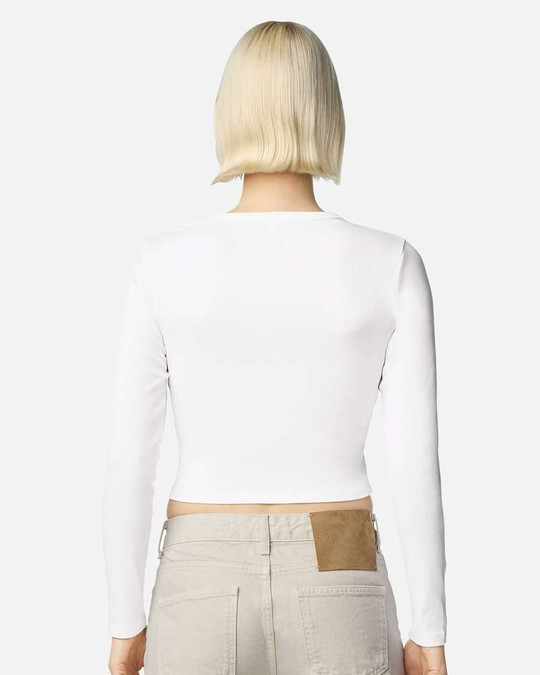 American Apparel BR2107 - Women's Baby Rib Long Sleeve Cropped Tee