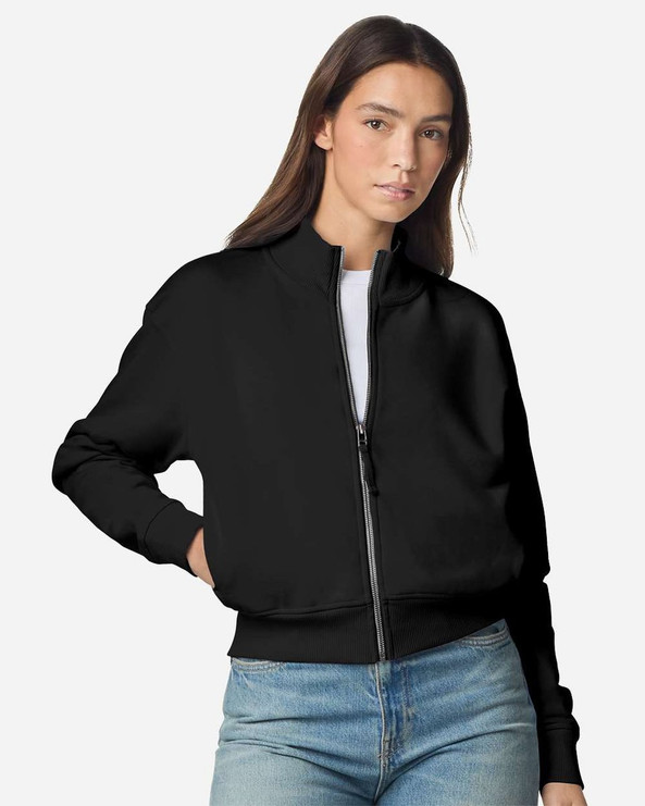 American Apparel FTJ00 - Chaqueta de felpa francesa con cremallera completa para mujer