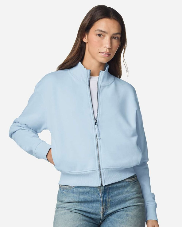 American Apparel FTJ00 - Chaqueta de felpa francesa con cremallera completa para mujer