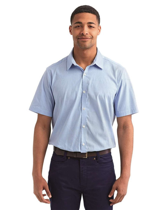 Artisan Collection by Reprime RP221 - Men's Microcheck Gingham Cotton Shirt