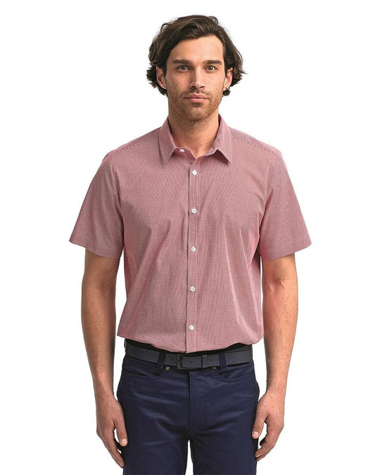 Artisan Collection by Reprime RP221 - Men's Microcheck Gingham Cotton Shirt