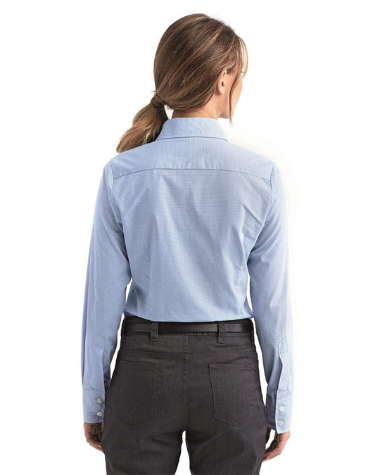 Artisan Collection by Reprime RP320 - Camisa de algodón de cuadros vichy para mujer