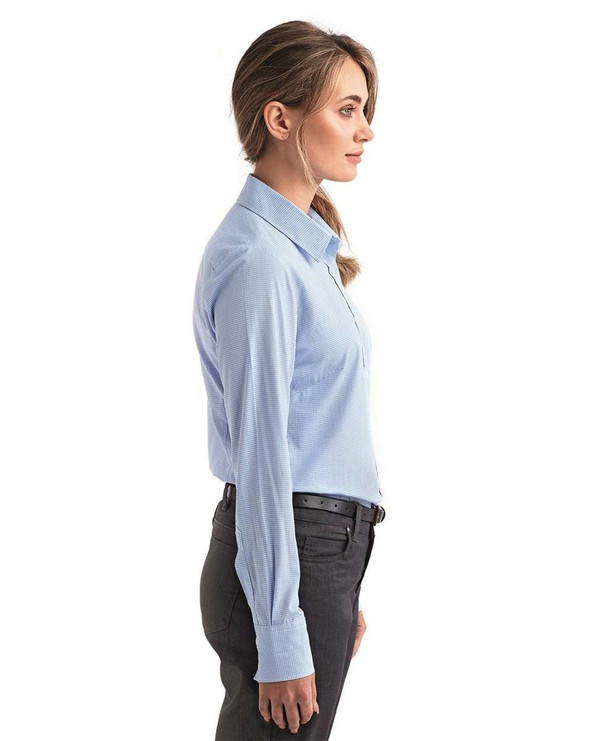 Artisan Collection by Reprime RP320 - Women's Microcheck Gingham Cotton Shirt