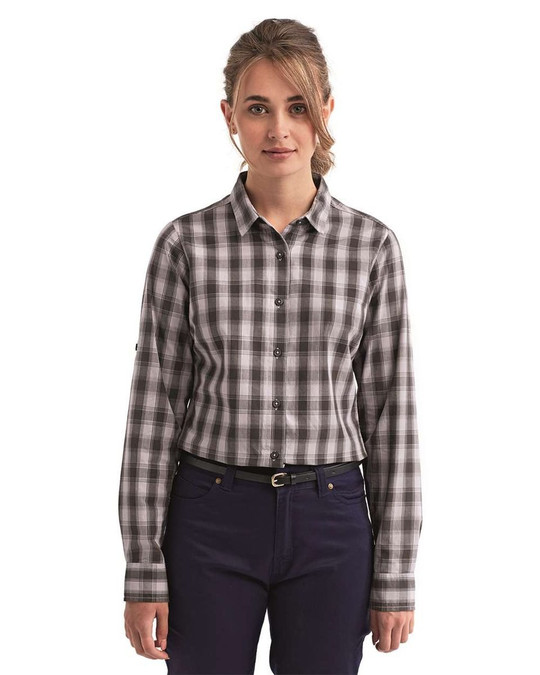 Artisan Collection by Reprime RP350 - Camisa de Vestir de Algodón a Cuadros Mulligan para Mujer