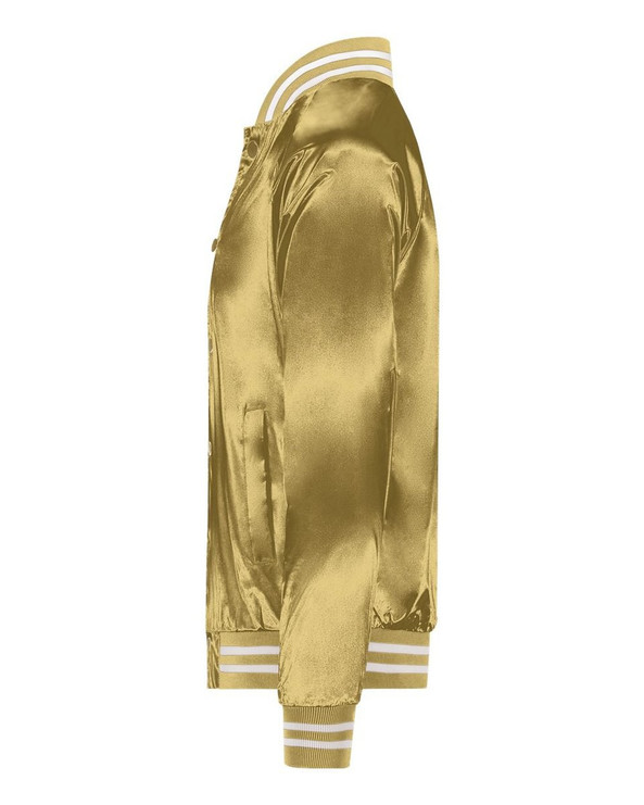 Augusta Sportswear 3610 - Unisex Satin Baseball Jacket Striped Trim