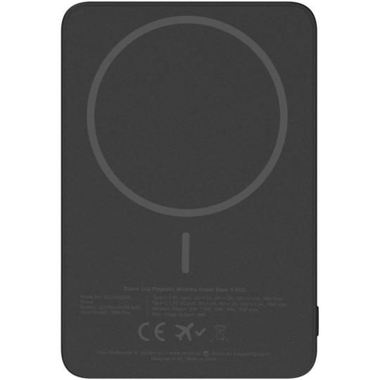 Xtorm 124602 - Go2 draadloze powerbank van 15 W en 5000 mAh