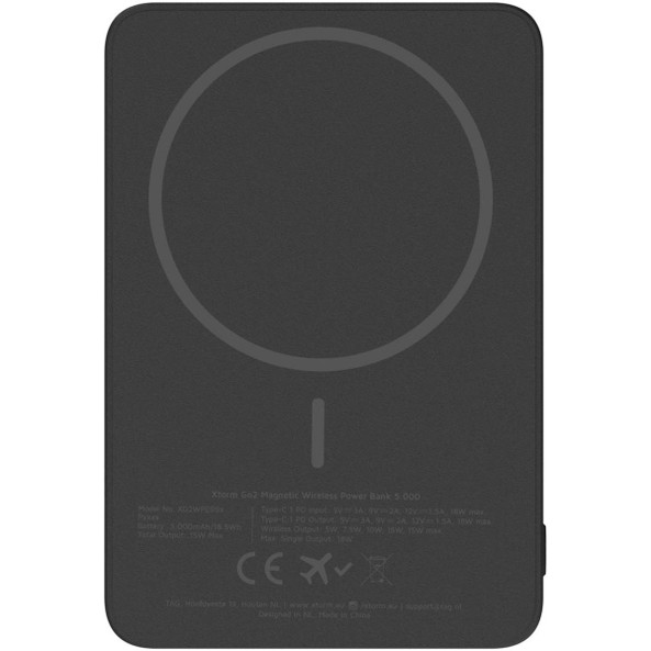 Xtorm 124602 - Batterie de secours sans fil Xtorm Go2 de 15 W et 5 000 mAh