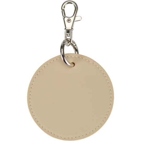 Resi Plus GRS recycled round charm keychain - EgotierPro 130140