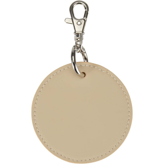 Resi Plus GRS recycled round charm keychain - EgotierPro 130140