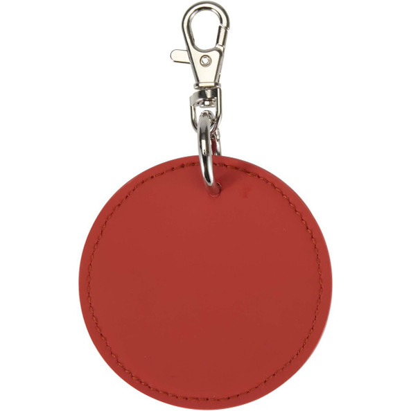 Porte-clés rond à breloques en matériaux recyclés certifié GRS Resi Plus - EgotierPro 130140