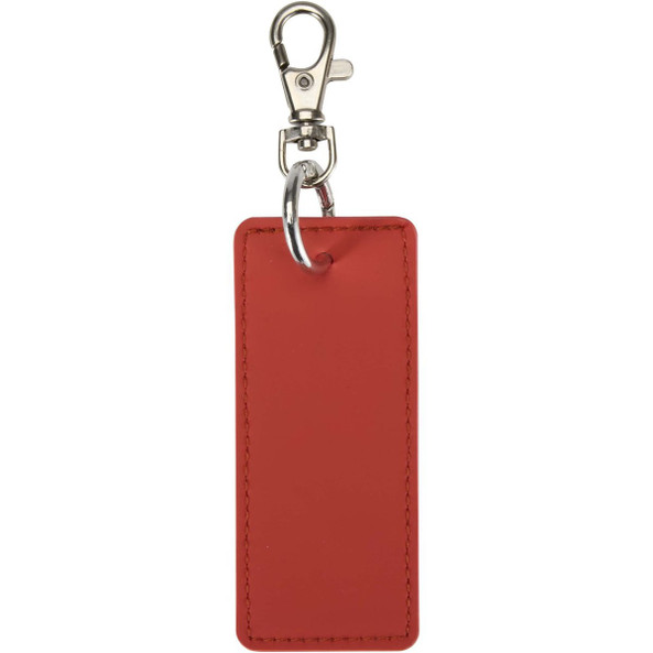Porte-clés rectangulaire à breloques en matériaux recyclés certifié GRS Resi Plus - EgotierPro 130141