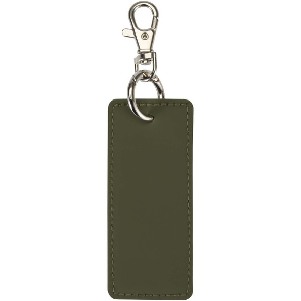 Porte-clés rectangulaire à breloques en matériaux recyclés certifié GRS Resi Plus - EgotierPro 130141