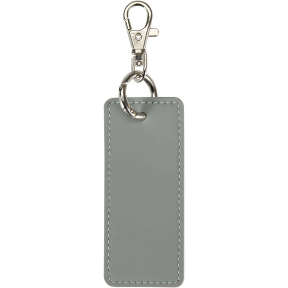 Porte-clés rectangulaire à breloques en matériaux recyclés certifié GRS Resi Plus - EgotierPro 130141