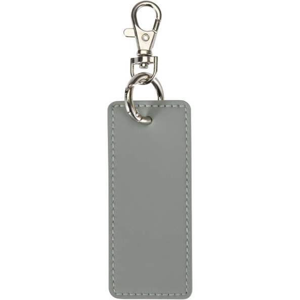 Porte-clés rectangulaire à breloques en matériaux recyclés certifié GRS Resi Plus - EgotierPro 130141