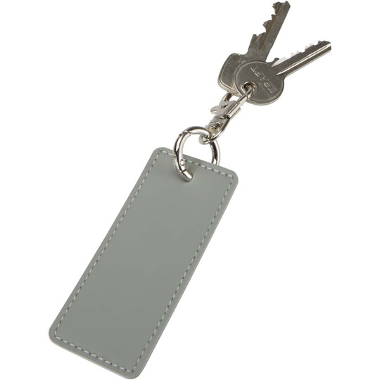 Resi Plus GRS recycelter rechteckiger Charm Schlüsselanhänger - EgotierPro 130141