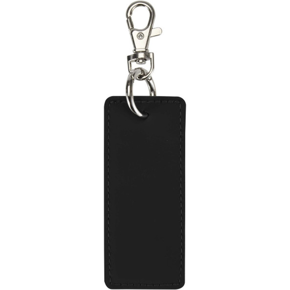 Porte-clés rectangulaire à breloques en matériaux recyclés certifié GRS Resi Plus - EgotierPro 130141