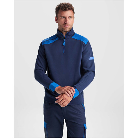 Roly WRK R8413 - Maverick 280 g/m2 men's half zip sweater