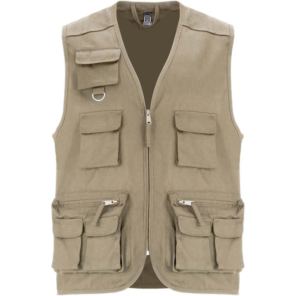 Roly WRK R9111 - Gilet de travail multi-poches à col en V Venera de 200 g/m2