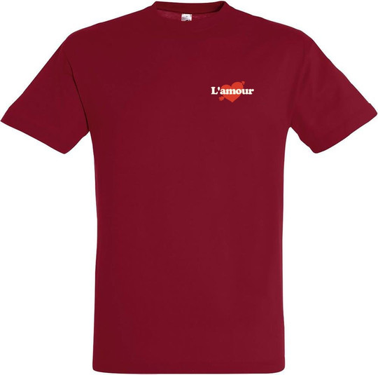 L'amour Themed Printed Unisex T-shirt 11380-N1DA