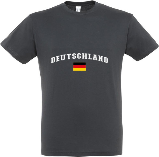 Needen 11380-CDDE-F - Deutschland Flaggen-T-Shirt mit Frontaufdruck
