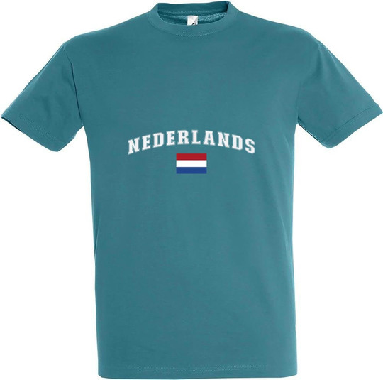 Nederlands Front Painettu T-paita 11380-CDNL-F