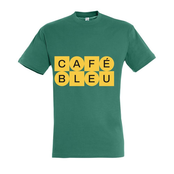 Needen 11380-N2DBL-F - T-shirt Imprimé Café Bleu Front