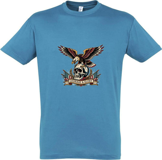 Needen 11380-N2DGR-F - Courage and Glory Bedrucktes T-Shirt
