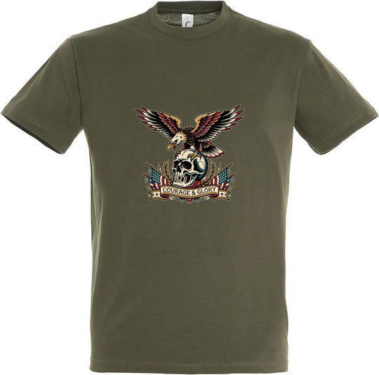Needen 11380-N2DGR-F - Courage and Glory Bedrucktes T-Shirt
