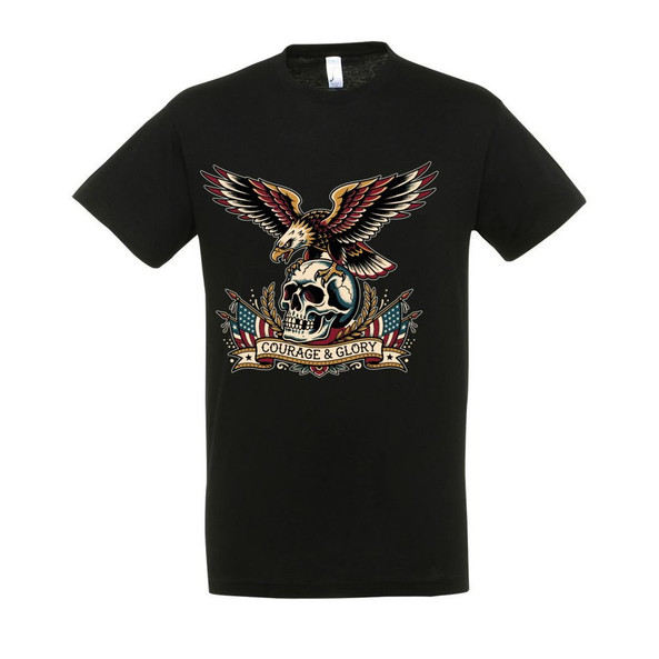 Needen 11380-N2DGR-F - Courage and Glory Front Tryckt T-shirt