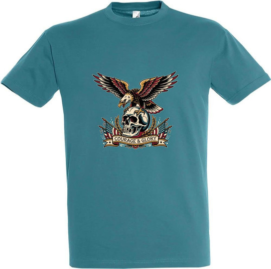Courage and Glory Painettu T-paita 11380-N2DGR-F
