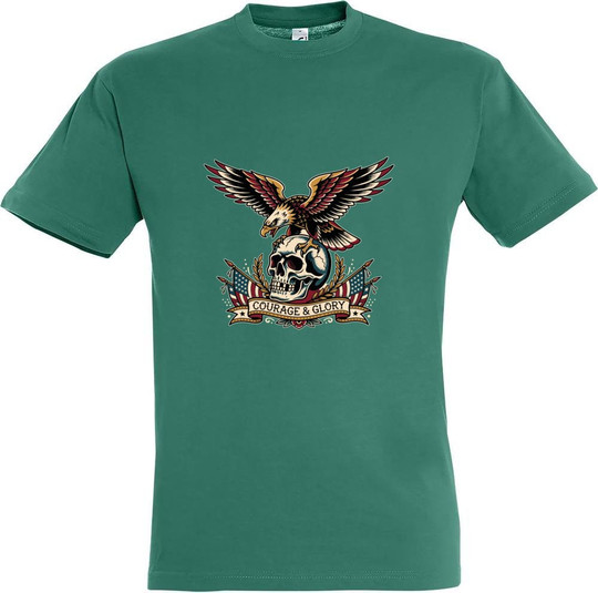 T-shirt Imprimé Courage et Gloire 11380-N2DGR-F