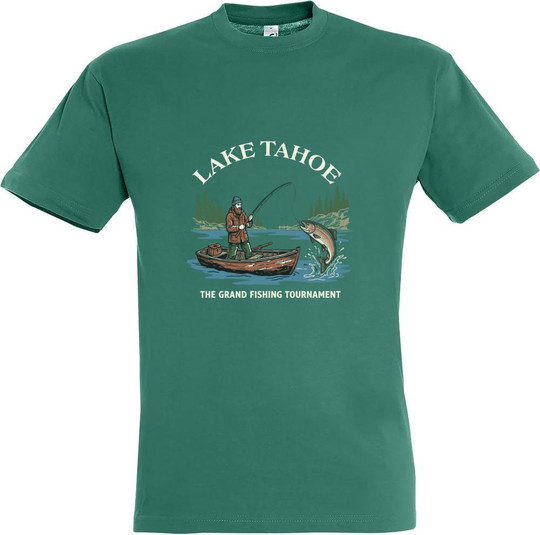 T-shirt Illustré Bord de Lac 11380-N2DLK-F