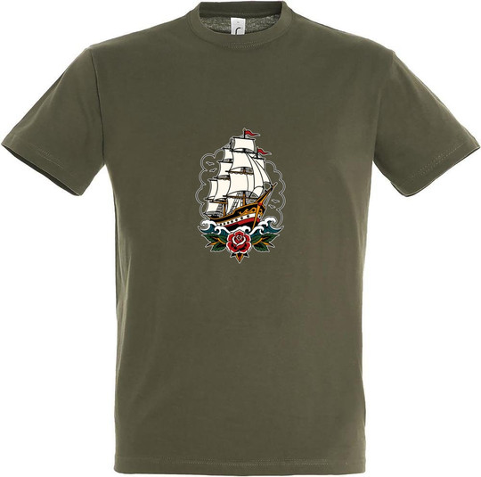 Needen 11380-N2DSP-F - Ship Front Graphic Design T-shirt