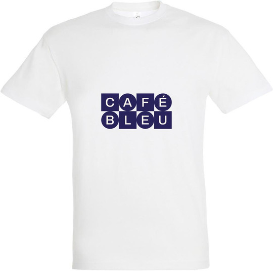 Needen 11380-N2LBL-F - T-shirt graphique en coton Café Bleu