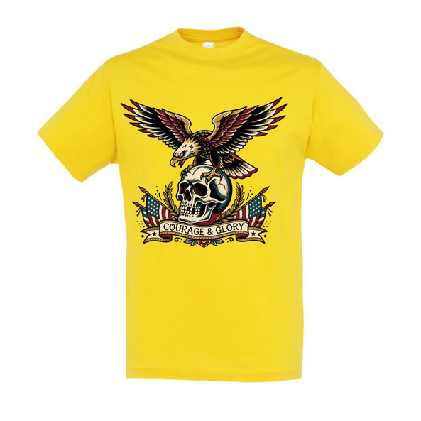 Needen 11380-N2LGR-F - Unisex T-paita Rohkeus ja Kunnia