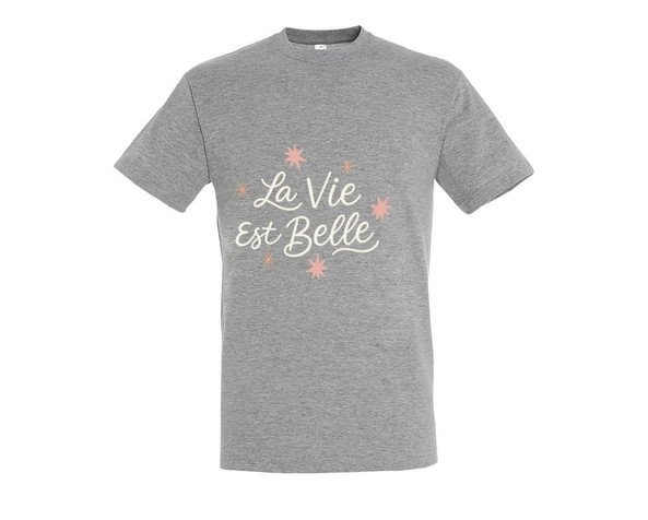 Needen 11380-N1DB-F - T-Shirt La vie est belle Front