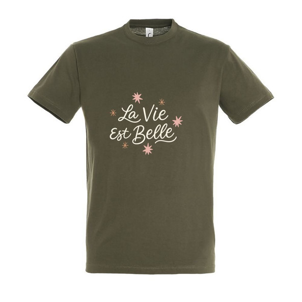 Needen 11380-N1DB-F - T-Shirt La vie est belle Front