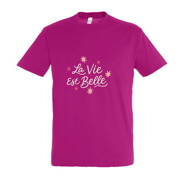 Needen 11380-N1DB-F - T-Shirt La vie est belle Front